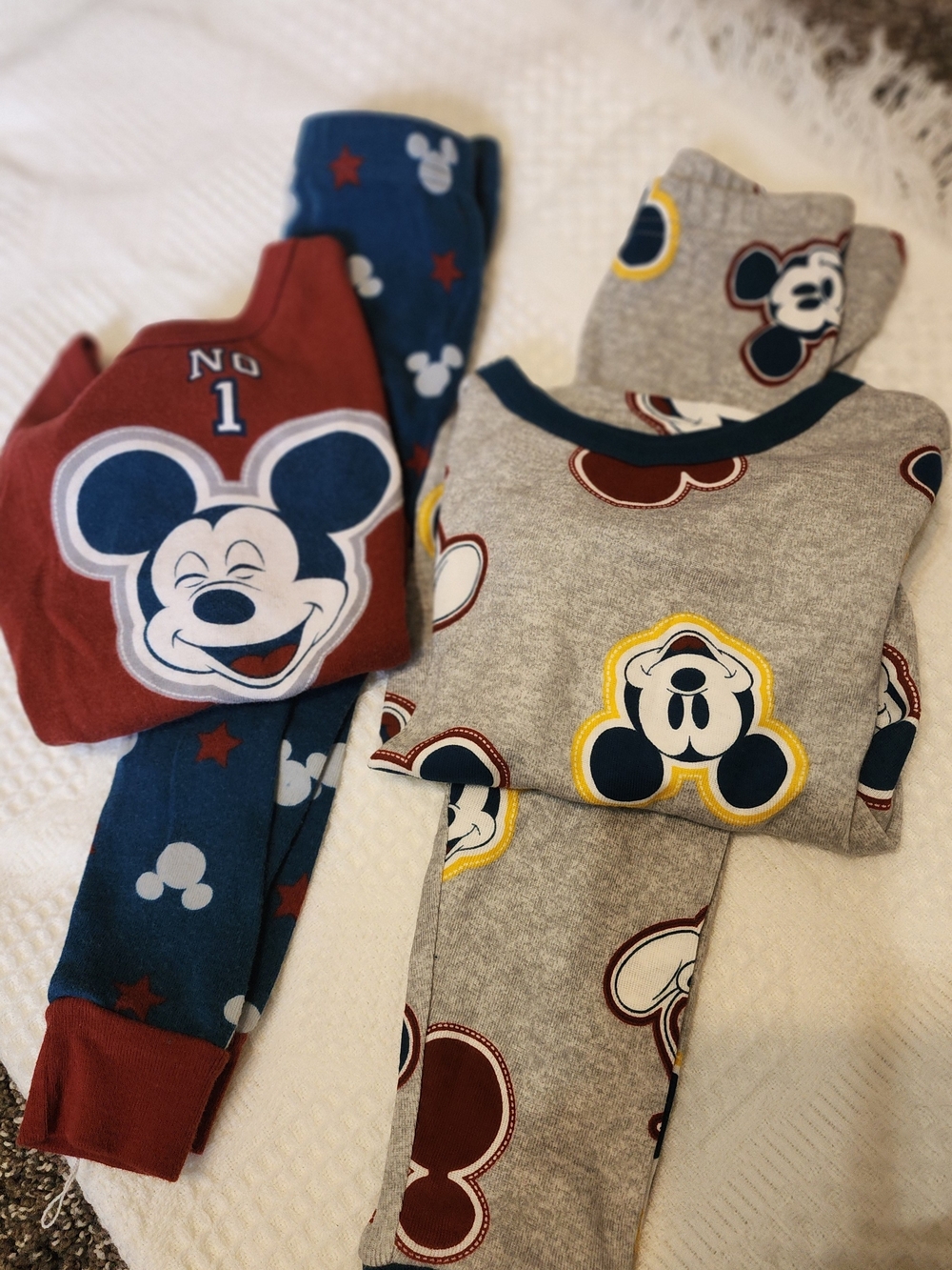 2 Pairs Disney Gray & Navy Mickey Clubhouse Toddler Pajama Sets